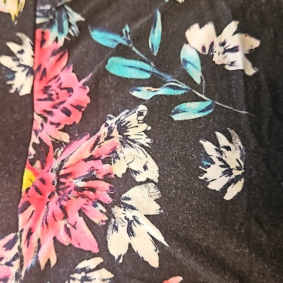 A.N.A. Black floral maxi skirt with side slits size large - Picture 6 of 7